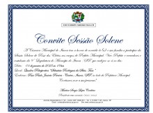 convite Sessão Solene Posse