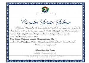 convite Sessão Solene Posse