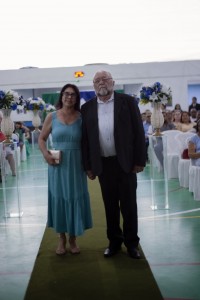 Entrada do Ex Prefeito Antonio Carlos Trannin e sua esposa  Celia