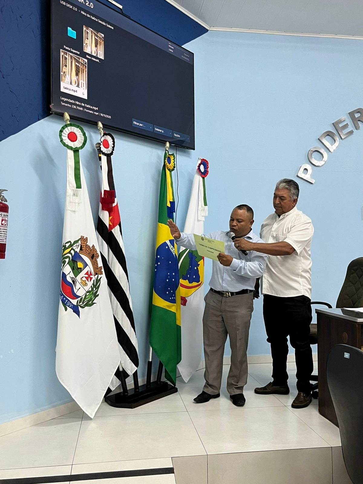 Termo de compromisso prestado na 19º Sessão Ordinária