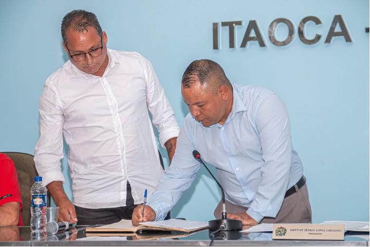 Assinatura do empossado(Benedito) no livro de Posse